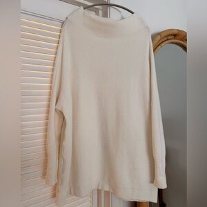 Free People Cream Cowl Neck Sweater